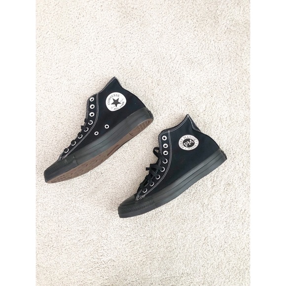 Converse Black High Tops x PERRY MASON - Size 8.5 - Picture 4 of 9